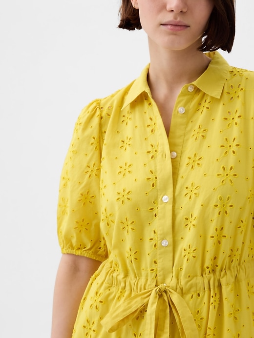 Eyelet Tiered Midi Dress | Gap