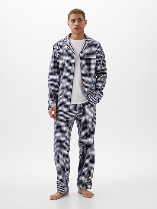 Image number 1 showing, Adult Poplin Pajama Set