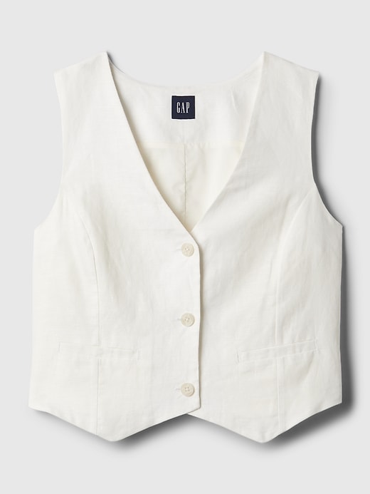 Linen-Cotton Vest | Gap