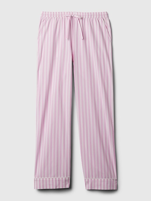 Gap Body SMALL white pajama pj long pants 100% all cotton flower