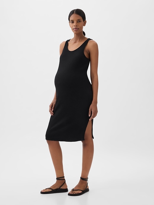 Maternity Rib Midi Tank Dress | Gap