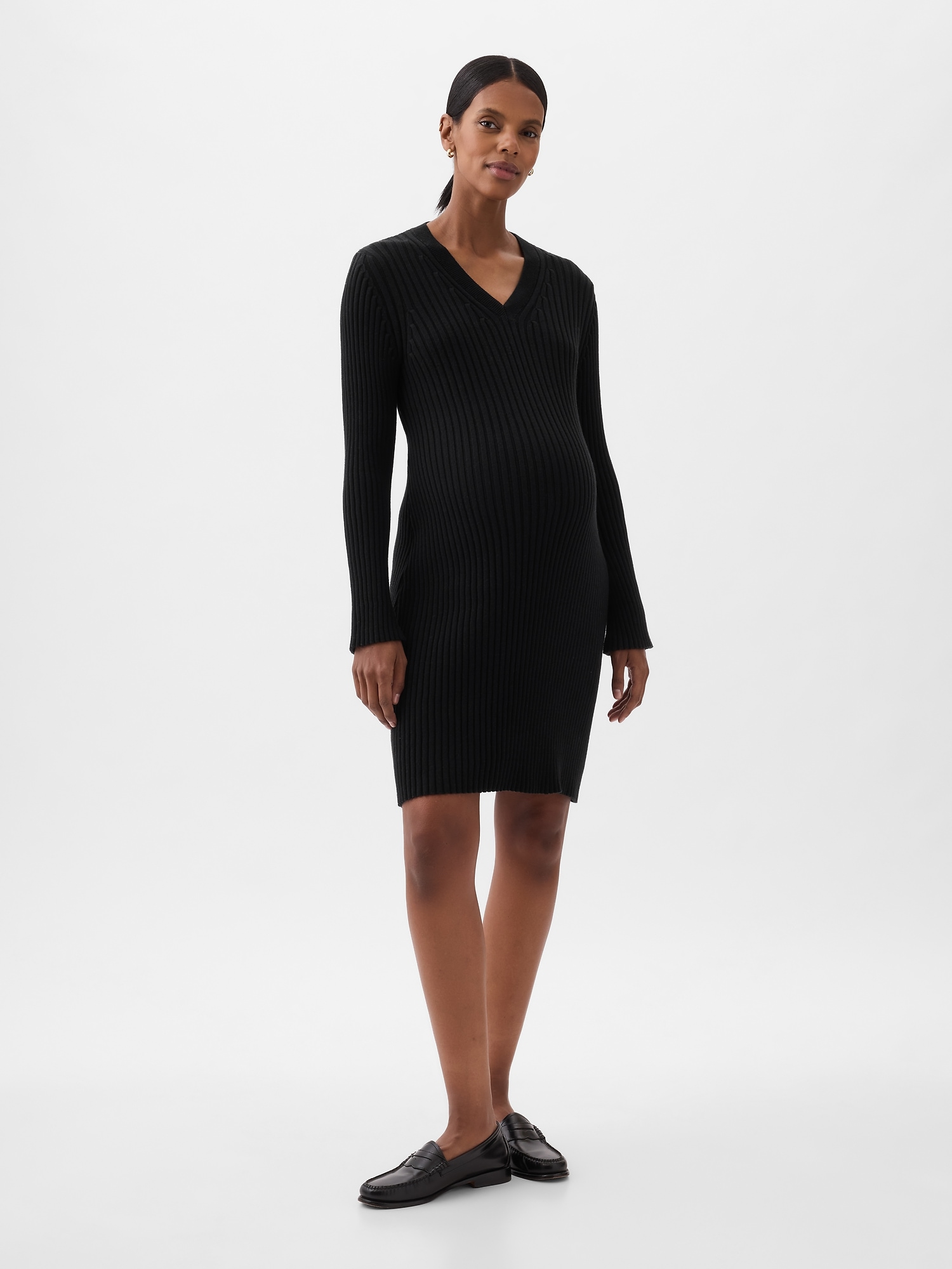 Maternity Rib Mini Sweater Dress | Gap
