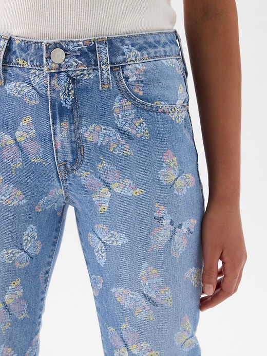 Image number 4 showing, Kids High Rise Print Girlfriend Jeans