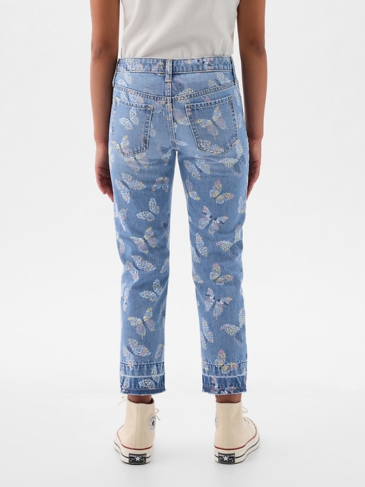 Image number 3 showing, Kids High Rise Print Girlfriend Jeans