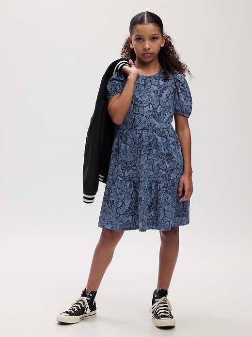 Image number 3 showing, Kids Puff Sleeve Dress