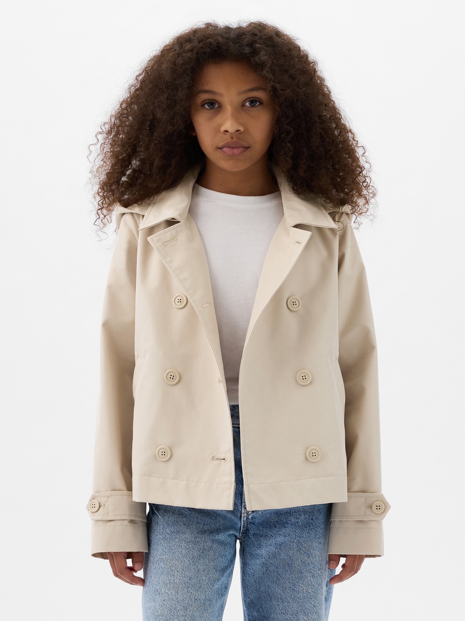 Kids Cropped Trench Coat | Gap