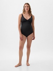 Maternity Square Neck One-Piece Swimsuit