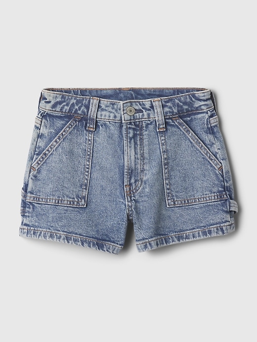 L'image numéro 4 présente Short en denim à taille haute pour Enfant