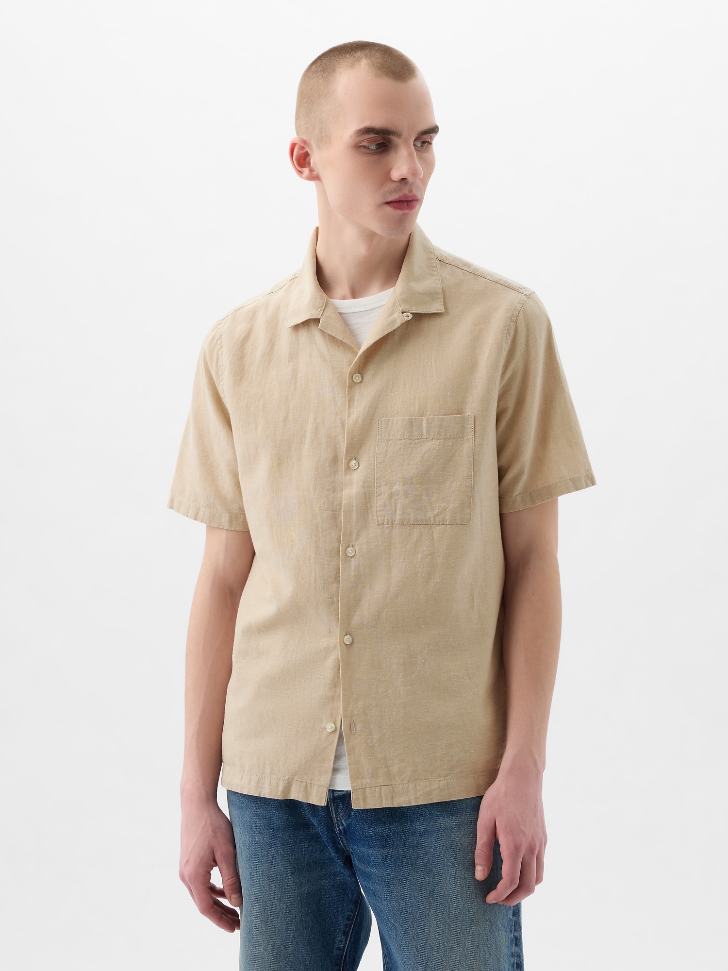 Linen-Cotton Shirt | Gap