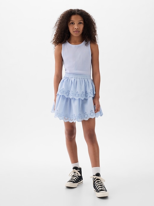 Image number 4 showing, Kids Eyelet Tiered Dress