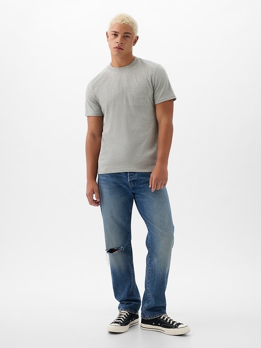 L'image numéro 3 présente T-shirt à poche en coton biologique
