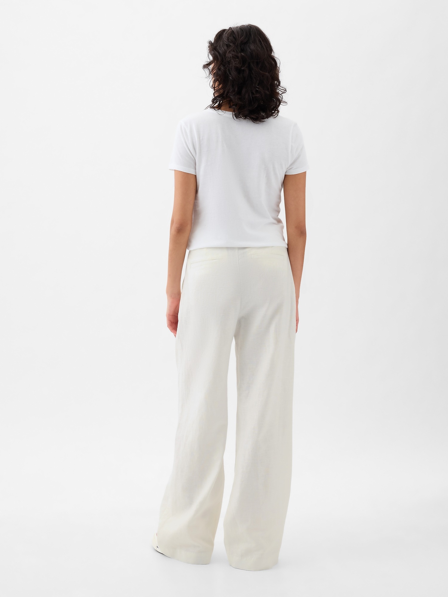 365 High Rise Linen-Cotton Trousers