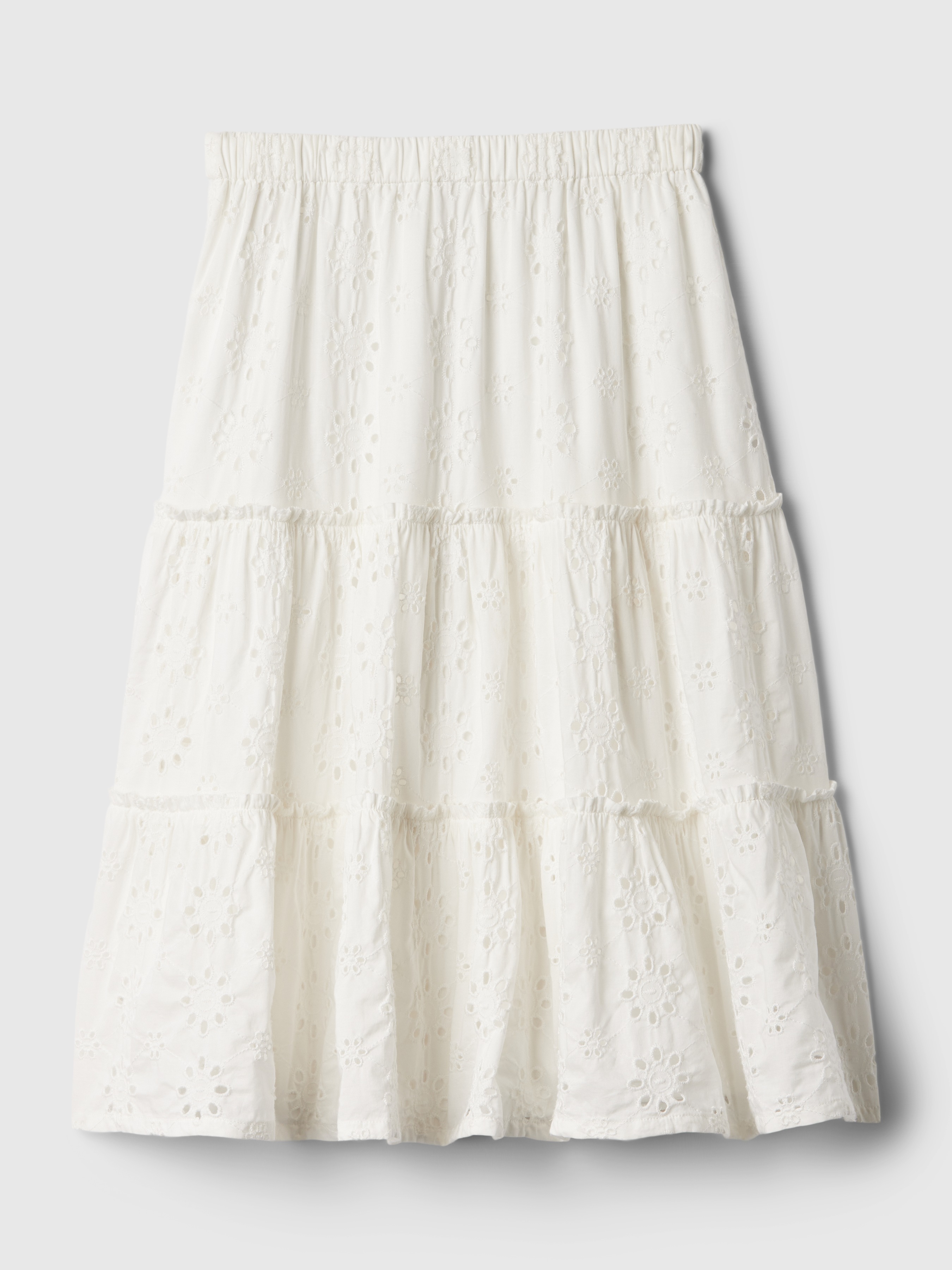 Jupe Fille Gap Taille M (8) - Rose Bébé Clair - Broderie Ajourée - Coton