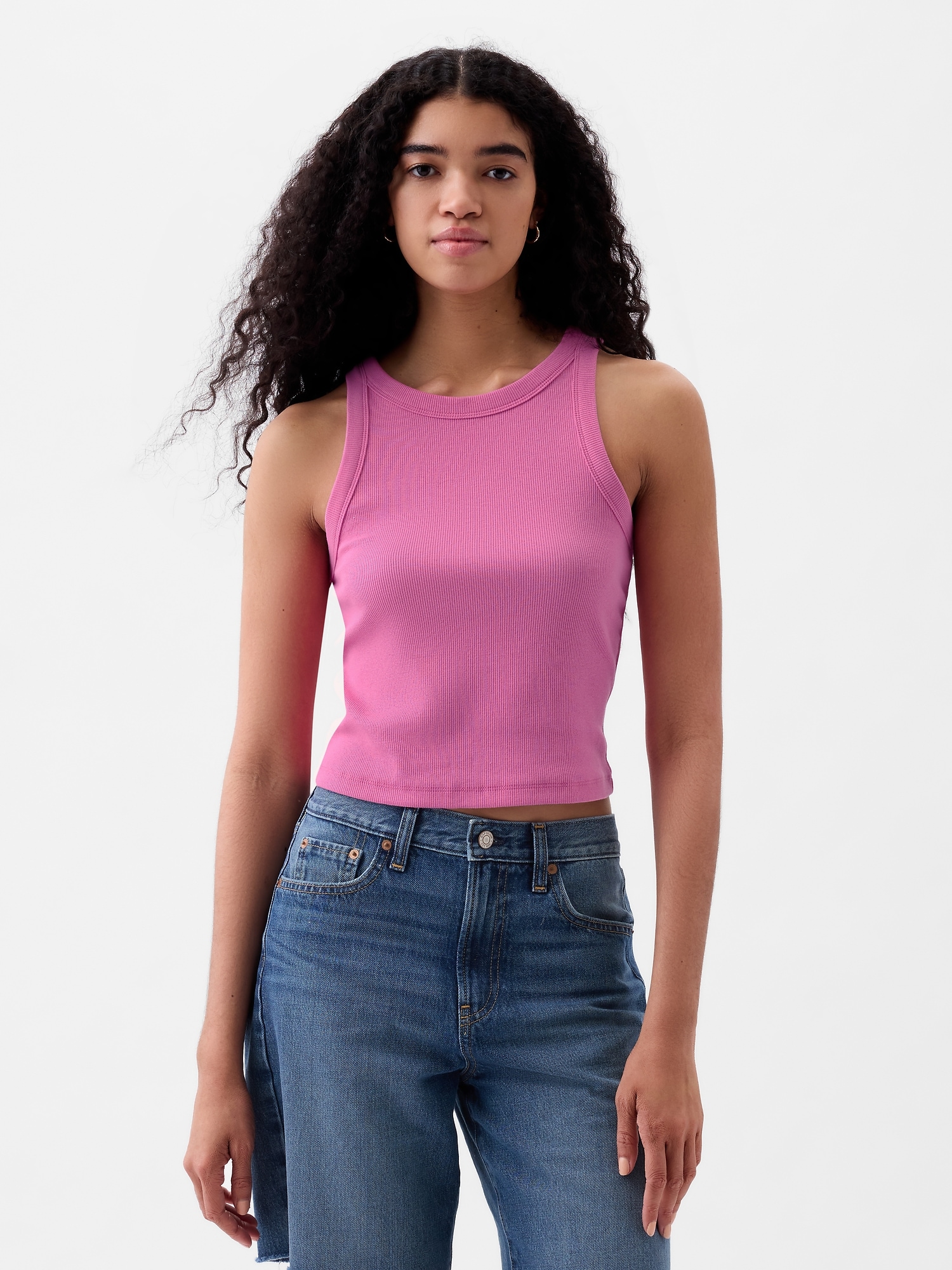 Camisole Rose Sans Manches En Coton Mélangé T.O.P. - Taille Normale, Occasion Très Bon état