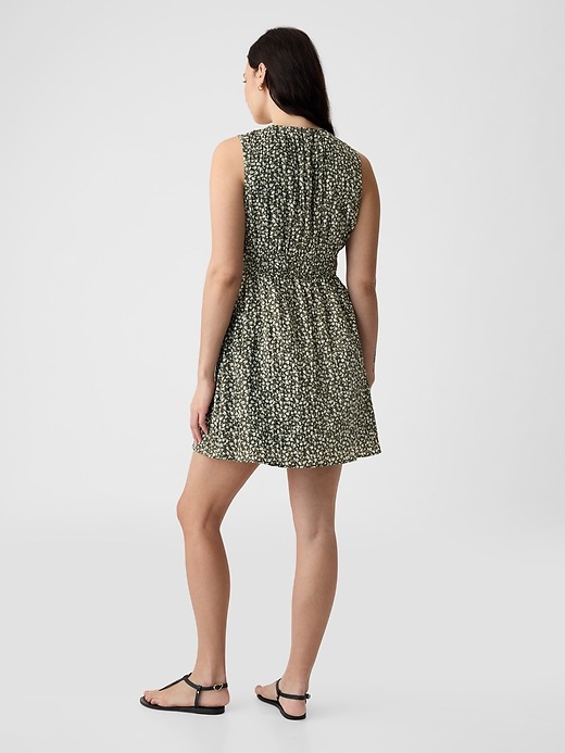 textured crinkle empire waist mini dress Time and Tru Women's and Women's Plus Crinkle Mini Dress with Back Tie, Sizes XS-4X