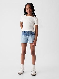 Kids Low Rise Denim Shorts