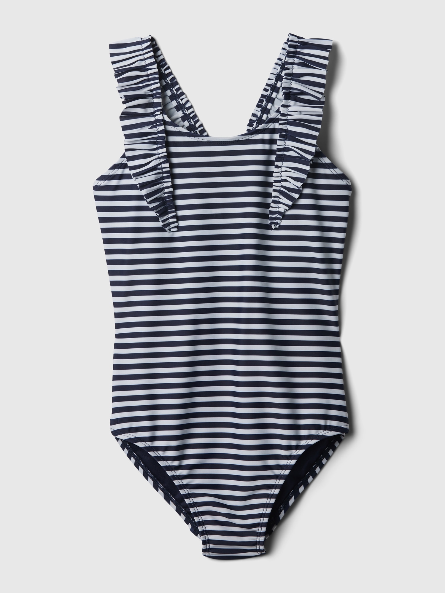 Kids Boys Girls UPF 50+ UV Protection Swimwear Navy White Stripe