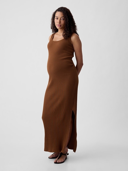 Image number 3 showing, Maternity Rib Maxi Dress