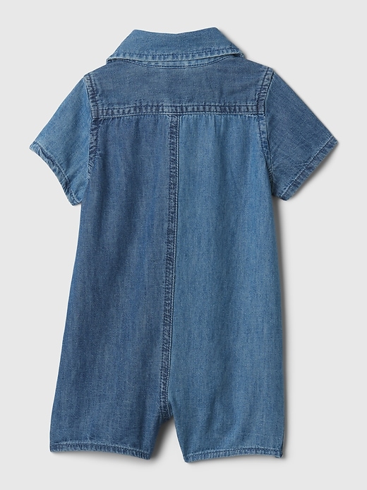 View large product image 2 of 2. Baby Denim Shorty One-Piece