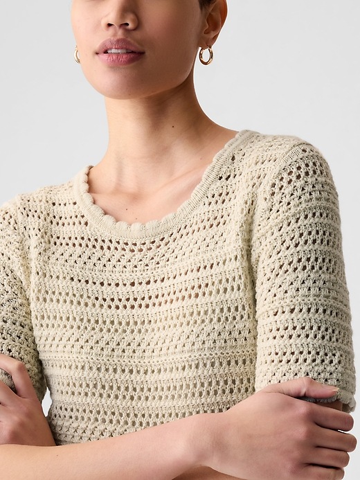 knee length dresses for ladies Ayse Beige Crochet Mini Dress - US 8