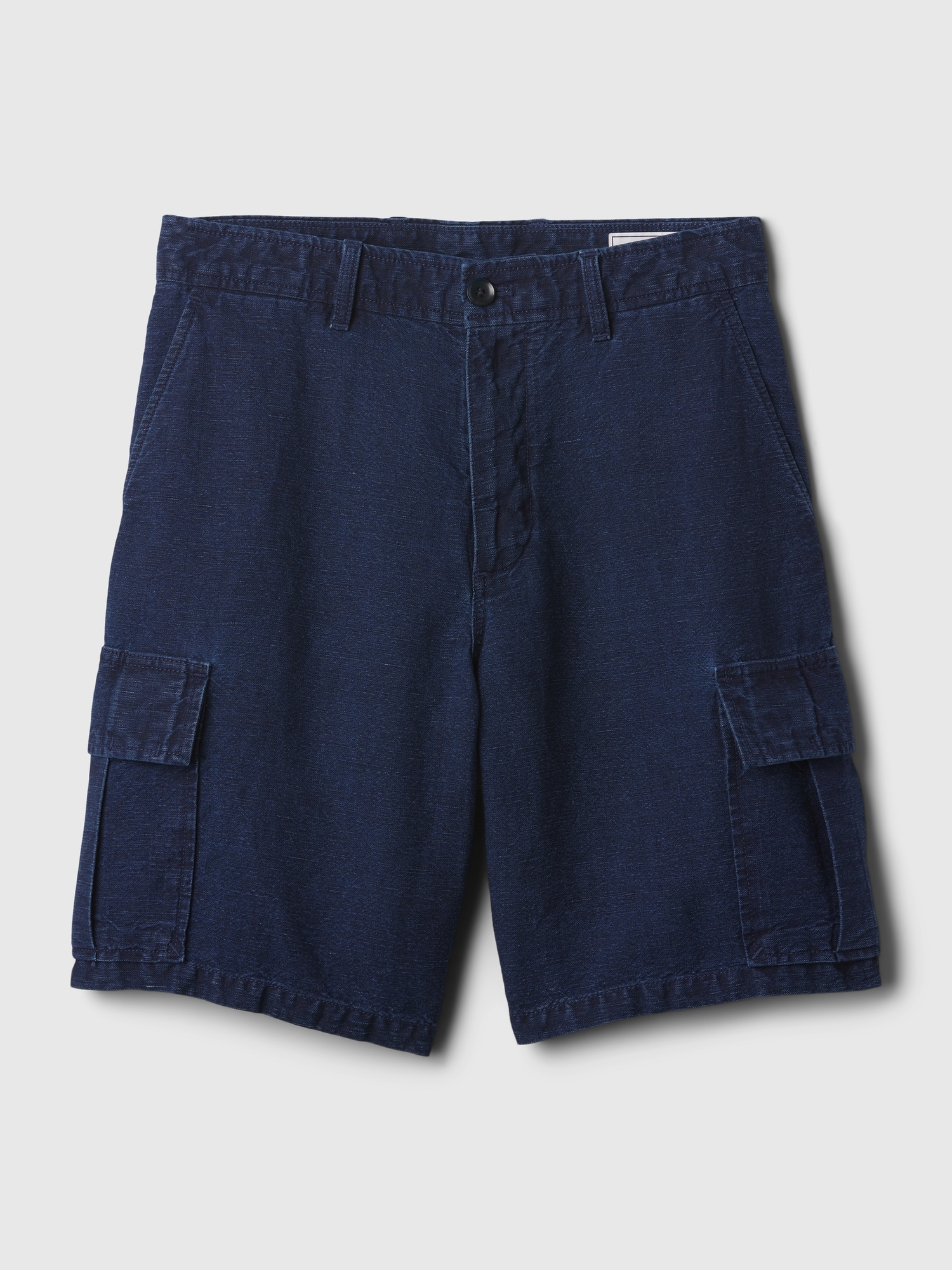 8" Linen-Cotton Cargo Shorts