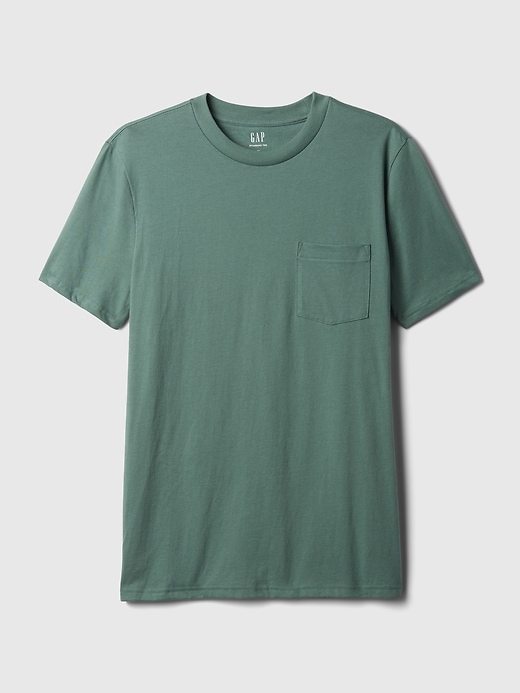 L'image numéro 5 présente T-shirt à poche en coton biologique
