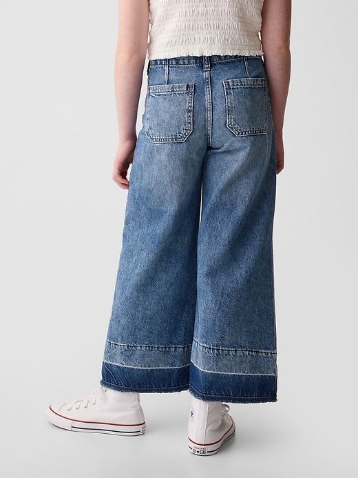 Image number 2 showing, Kids High Rise Stride Wide-Leg Ankle Jeans