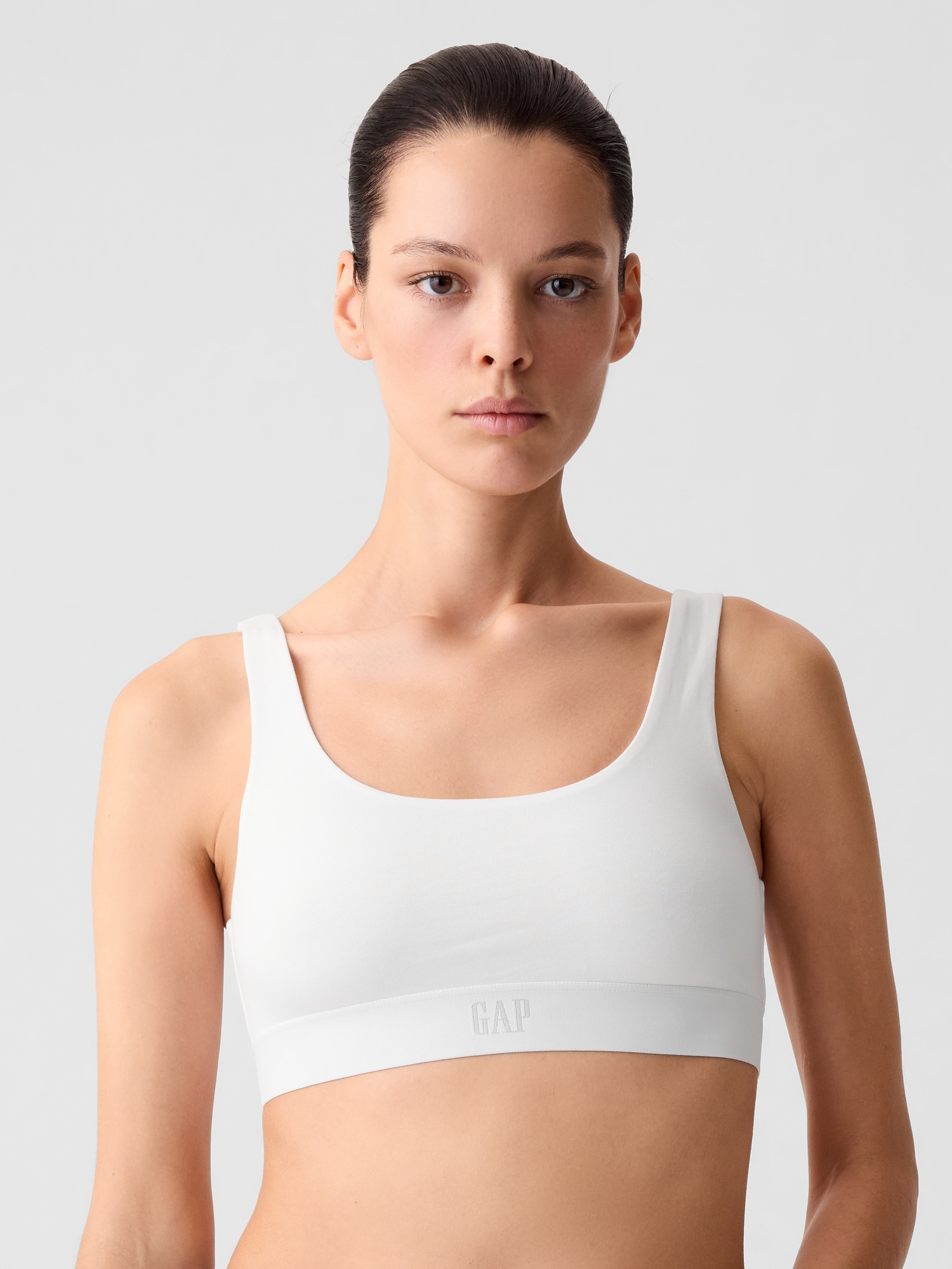 Cotton On IBody Stretch-Organic Cotton Padded Low-Back Bralette