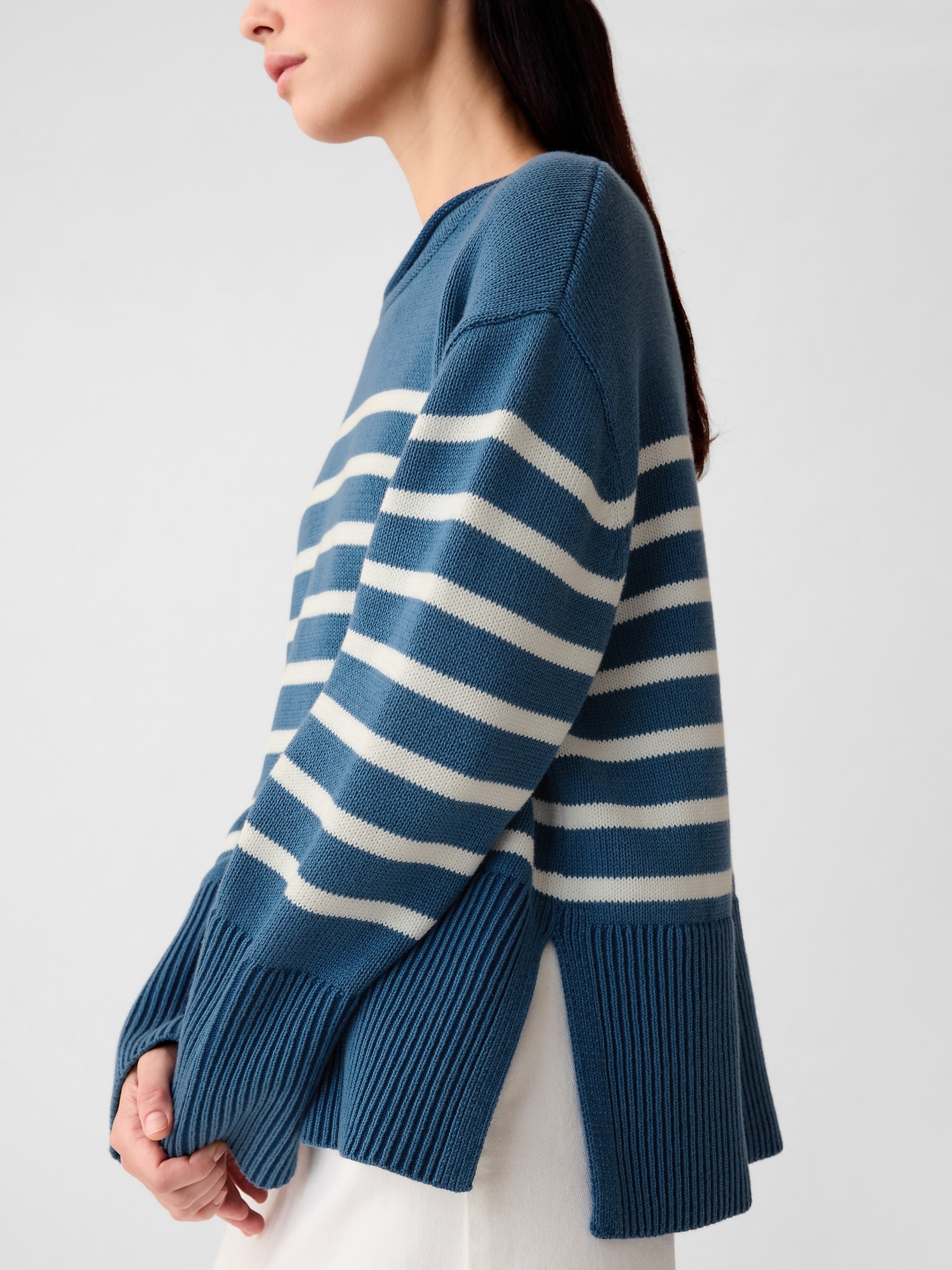 24/7 Split-Hem Roll Neck Sweater