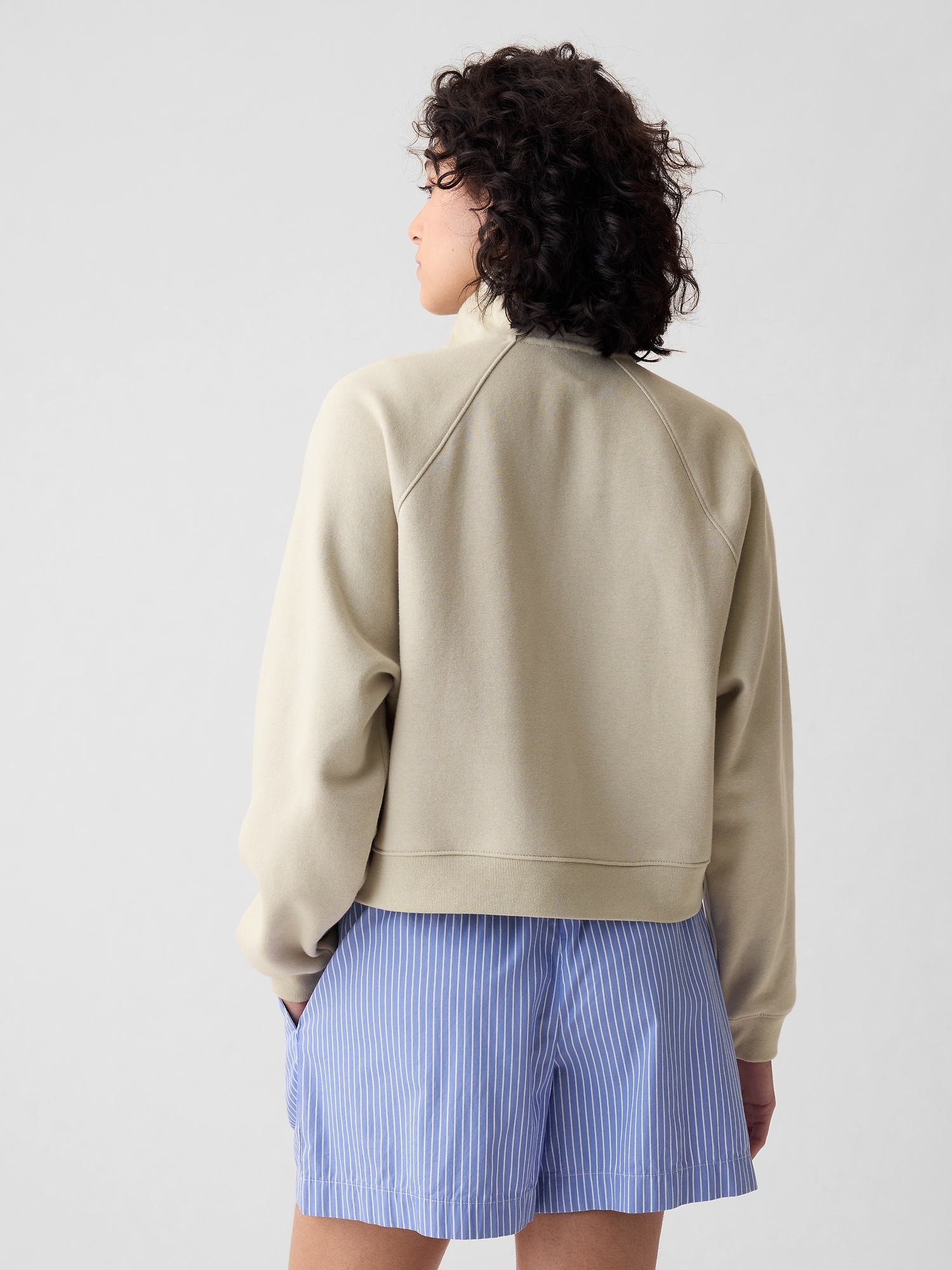 Vintage Soft Cropped Half-Zip Pullover