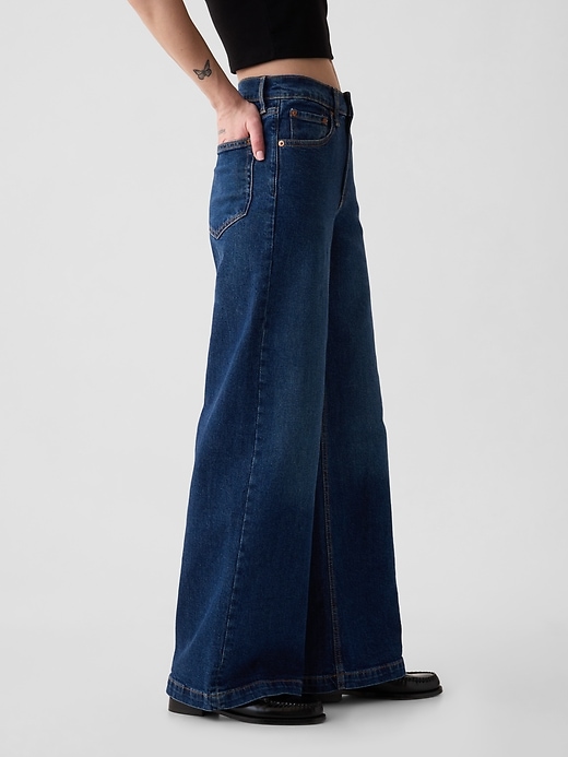 Image number 10 showing, High Rise Stride Wide-Leg Jeans