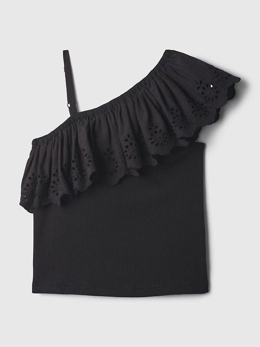 Image number 4 showing, Kids Asymmetrical Eyelet Top