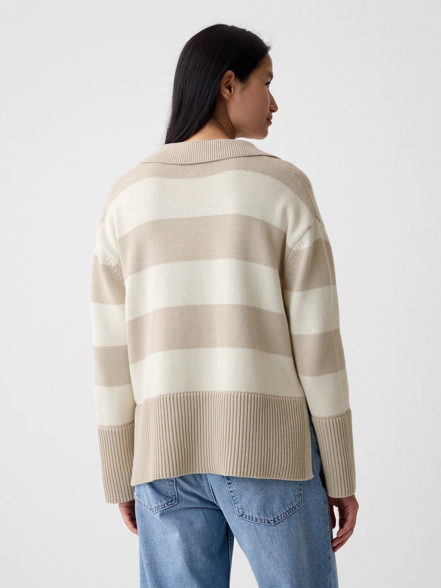24/7 Split-Hem Polo Shirt Sweater