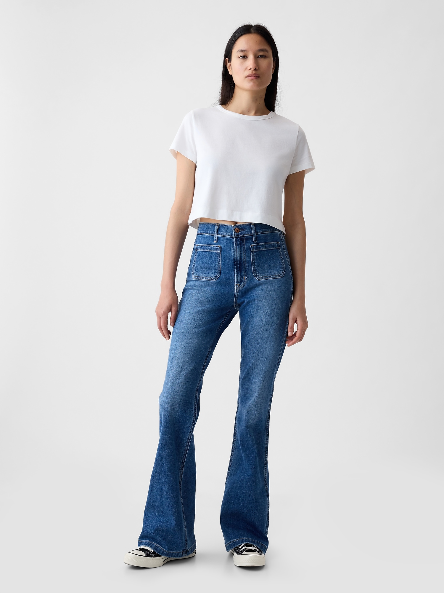 70's High Rise Flare Women's Jeans - Light Wash