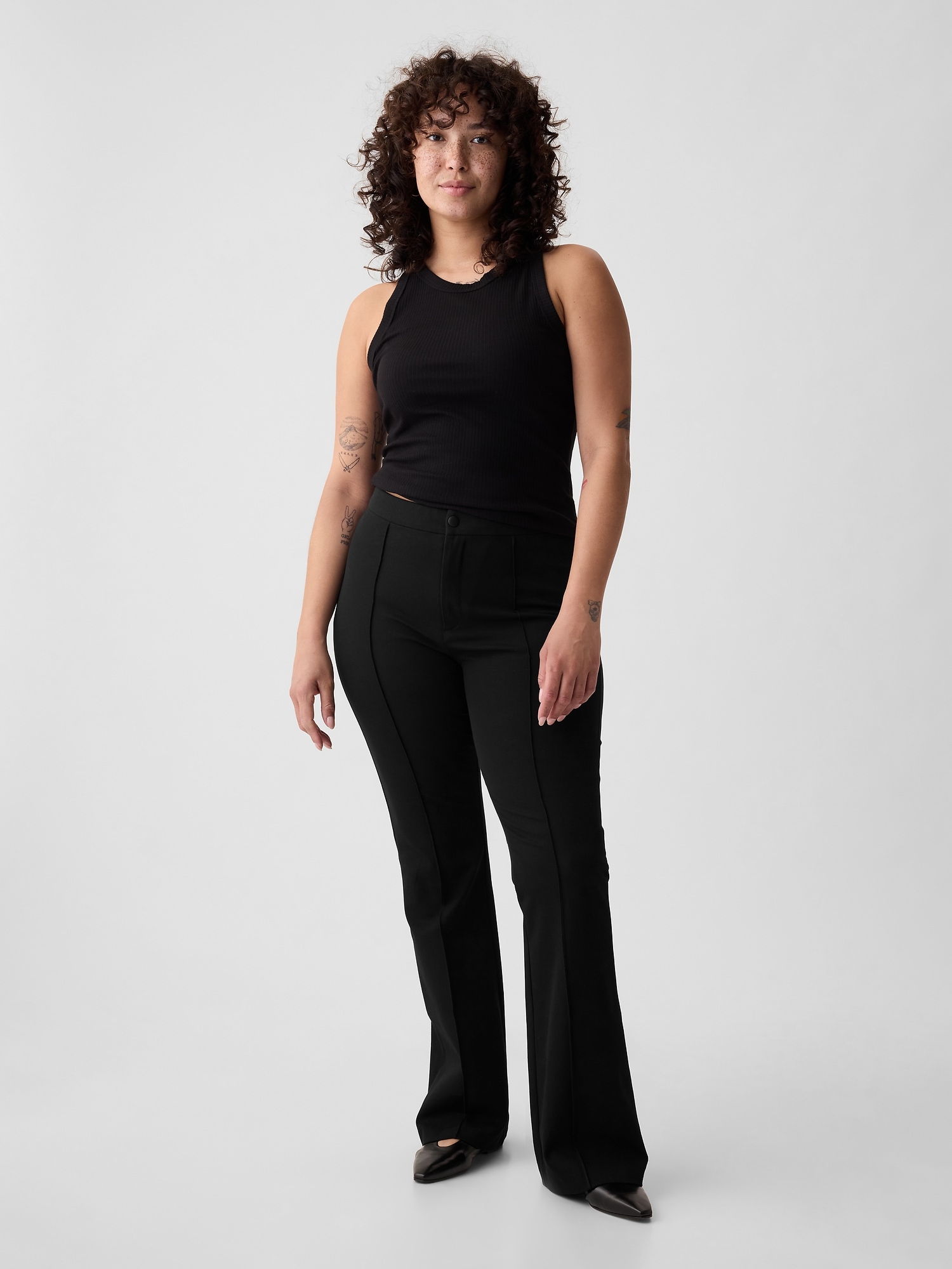 Buy Women's Microfiber Elastane Stretch Regular Fit Flared Pants with  StayFresh Treatment - Grape Wine MW77
