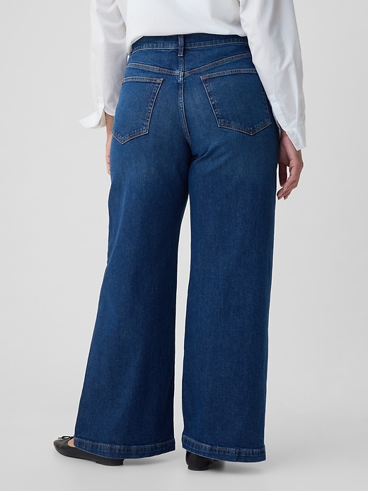 Image number 6 showing, High Rise Stride Wide-Leg Jeans