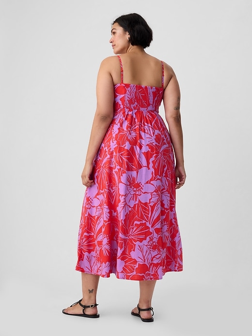 Linen-Blend Midi Dress | Gap Linen-Blend Midi Dress | Gap