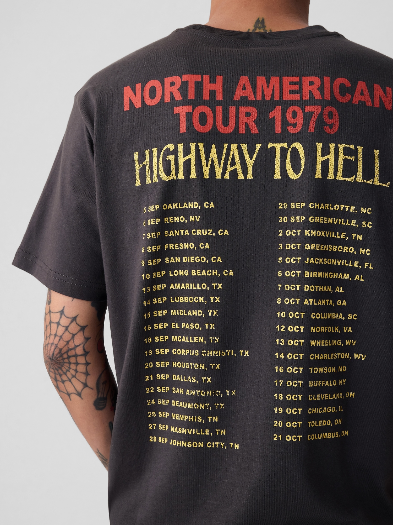 T-shirt à imprimé de la tournée 1979 d’AC/DC