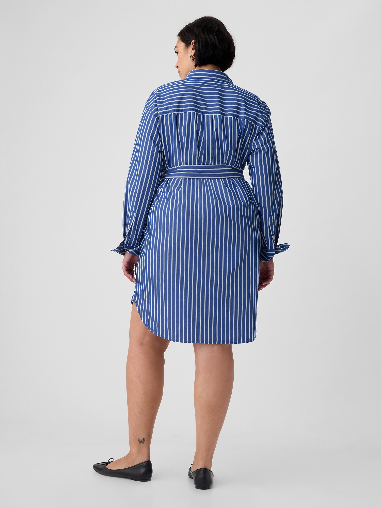 Habitat Shirt Dress 100% Linen Striped Sleeveless Multicolor Button Front M