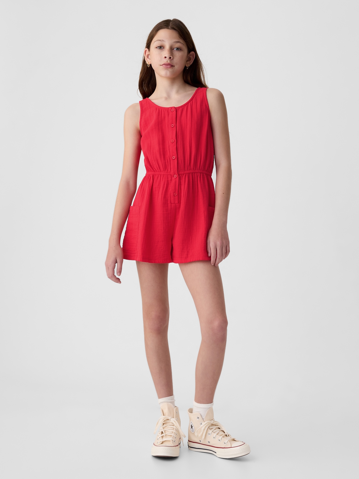 Kids Crinkle Gauze Romper