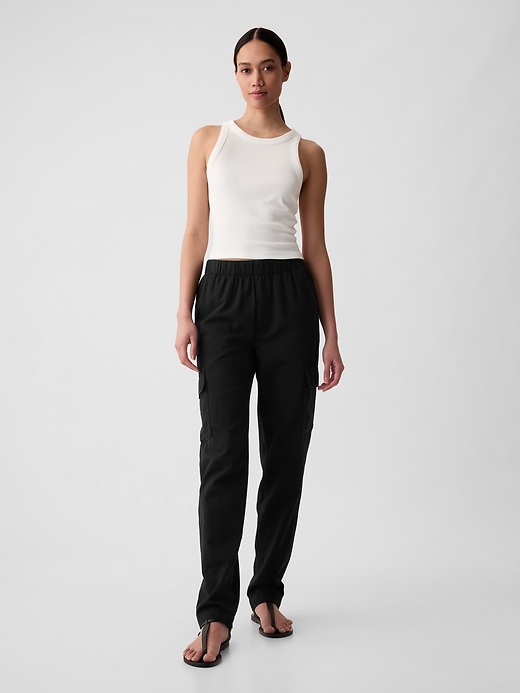 Image number 1 showing, Mid Rise Twill Cargo Pants