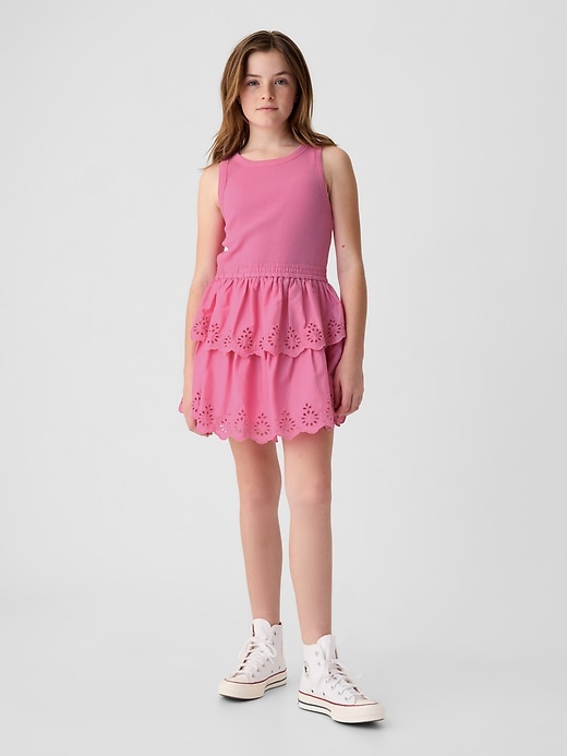 Image number 6 showing, Kids Eyelet Tiered Dress