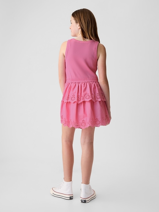 Image number 2 showing, Kids Eyelet Tiered Dress