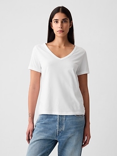 Organic Cotton Vintage V-Neck T-Shirt