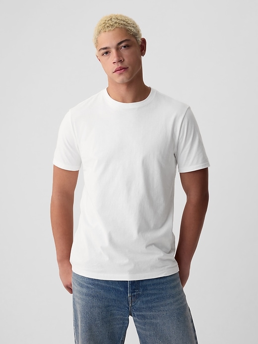 L'image numéro 6 présente T-shirt classique en coton