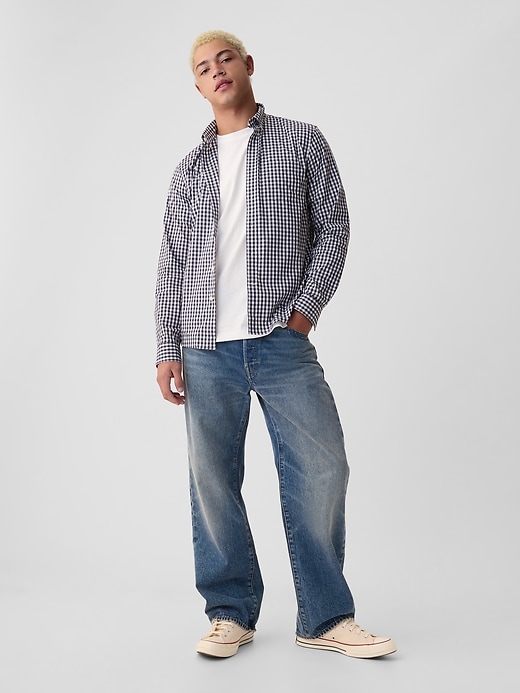 Image number 3 showing, All-Day Poplin Shirt in Untucked Fit