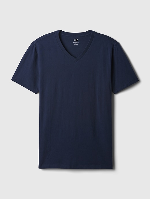 L'image numéro 10 présente T-shirt classique à col en V
