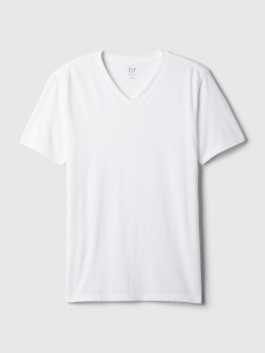 L'image numéro 9 présente T-shirt classique à col en V