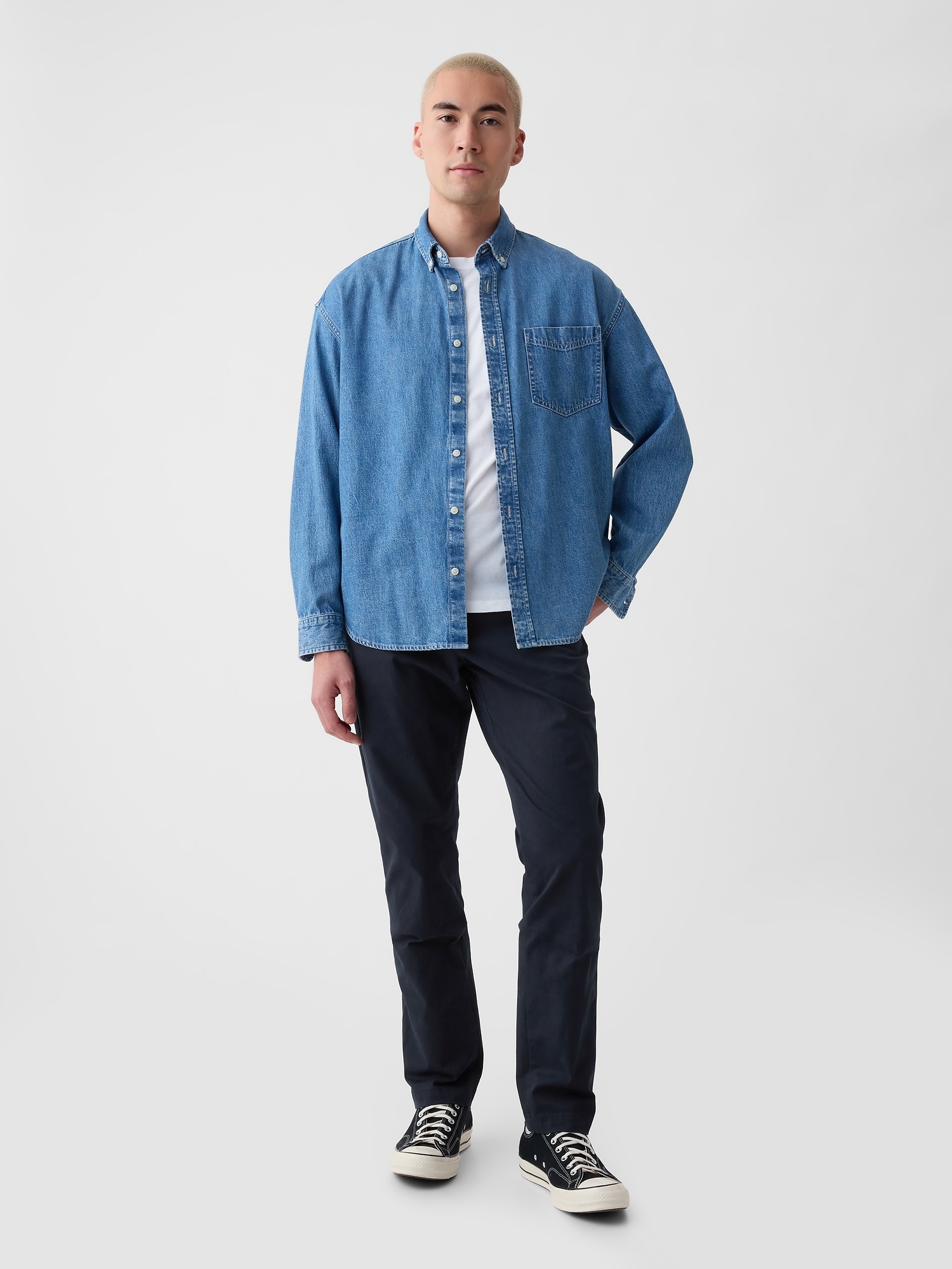 Modern Khakis in Athletic Taper with GapFlex - Blue