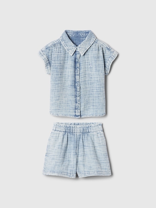 Image number 3 showing, babyGap Crinkle Gauze Two-Piece Outfit Set